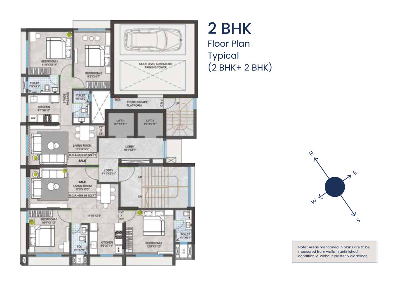 Buildarch Saffron 2BHK Plan