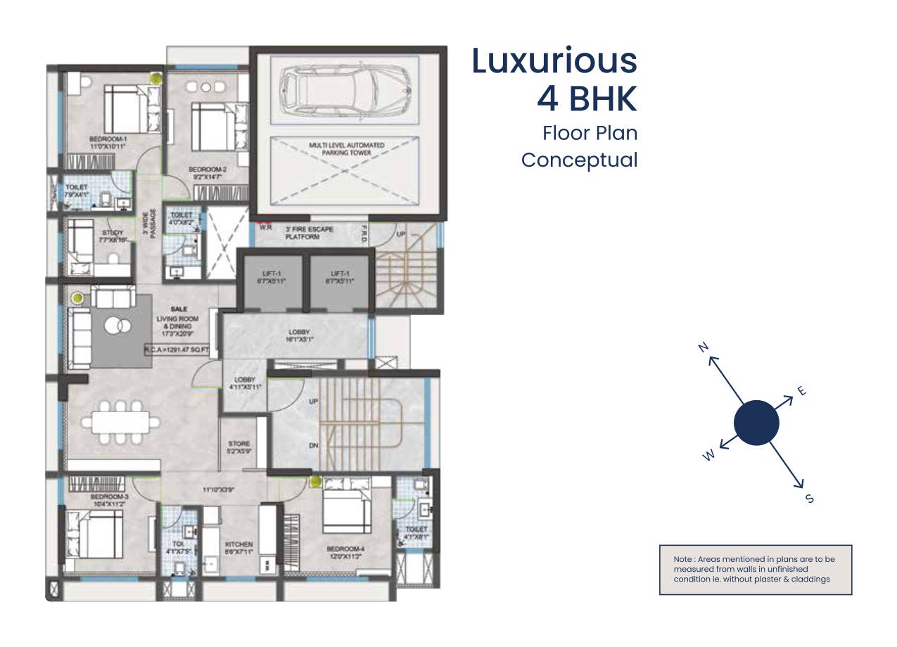 Buildarch Saffron Luxurious 4BHK Plan